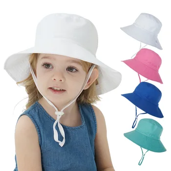 Новые детские шляпы Весна Лето Солнцезащитная кепка для мальчиков и девочек Дышащая панама Пляжная солнцезащитная кепка