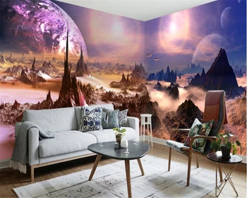 beibehang 3D индивидуальность эстетические обои космическое небо тема поверхности аншлаг интерьер дома фреска papel de parede 3d обои