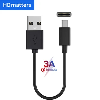 Короткий кабель зарядного устройства Type-C для беспроводных наушников Sony USB A male-USB-C кабель питания для быстрого зарядного устройства Type C для Xiaomi Samsung
