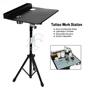 Съемный стол для татуажа, Портативная Компактная подставка с чернильницей, регулируемая по высоте, аксессуары для перманентного макияжа, татуировки для боди-арта,