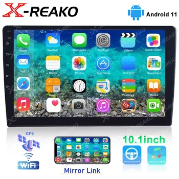 X-REAKO 2Din 10-дюймовый автомобильный плеер Carplay Bluetooth Громкая связь Музыка GPS Навигация Подключение Wi-Fi FM-радио