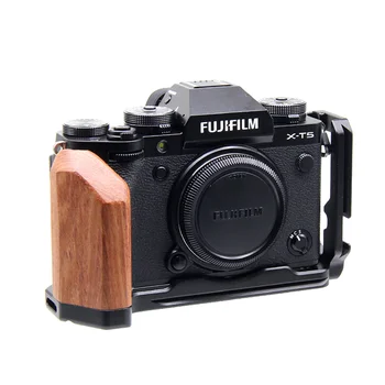 Каркас Камеры Для цифровой Зеркальной Камеры Fujifilm X-T5 Быстроразъемный L-Образный Кронштейн Удлинительной Рамы, Стабилизатор с деревянной рукояткой для холодного башмака