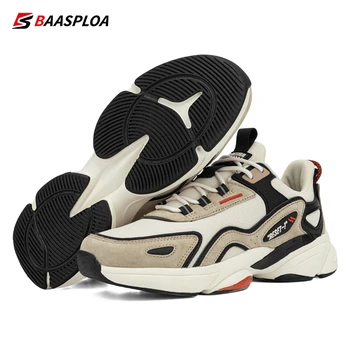 Baasploa Легкие мужские кроссовки для бега 2023 Мужские дизайнерские кожаные повседневные кроссовки на шнуровке Мужская спортивная обувь для активного отдыха Теннис
