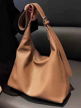 Модная кожаная сумка 2023 года выпуска, большая кожаная сумка на одно плечо по диагонали, модная и универсальная