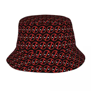 Женская широкополая шляпа с логотипом Дэдпула и наклонным логотипом Marvel, летняя пляжная шляпная одежда, рыболовные шляпы, шляпы Disney Session, Идея подарка на день рождения