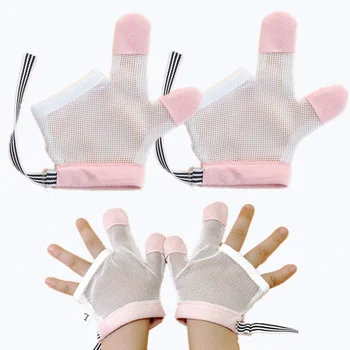 1 Пара детских перчаток для предотвращения укуса пальцев и ногтей для детей Детские Перчатки для предотвращения сосания больших пальцев рук, детские перчатки для защиты от укусов руками