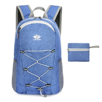 Упаковываемый рюкзак Походный рюкзак Водонепроницаемая сумка для скалолазания верховой езды кемпинга 517D