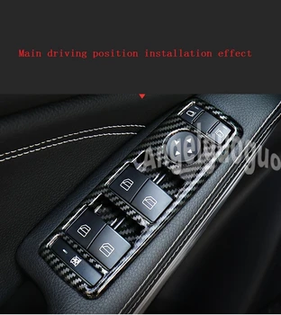 Angelguoguo Кнопка Подъема Стекол Автомобиля, Декоративная Рамка, наклейки Для Mercedes Benz A C B E CLA GLK ML GL GLA Class