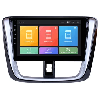 Автомобильный GPS-Навигатор RoverOne Для Toyota Vios Yaris 2014 2015 2016 2017 Android 12 Радио Стерео Аудиоплеер + Камера Заднего Вида