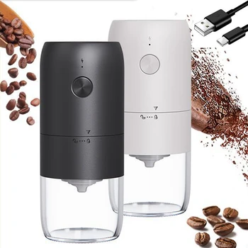 Портативная кофемолка, электрические USB-блендеры, перезаряжаемые для дома и на открытом воздухе, Профессиональный регулируемый помол кофейных зерен для кухни