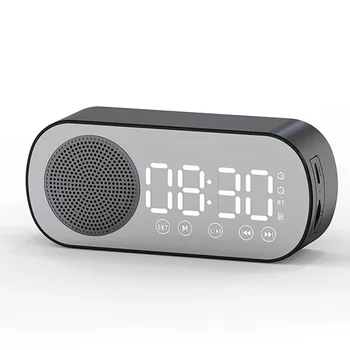 2023 Новый Беспроводной динамик Bluetooth Часы С поддержкой двойного будильника TF Карта FM радио Звуковая панель Музыкальная Шкатулка HIFI Звуковая панель Неожиданная цена