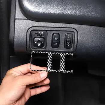 Для Mitsubishi Eclipse 2006-11, переключатель регулировки зеркала заднего вида из мягкого углеродного волокна, рамка, накладка, наклейка, автомобильные аксессуары