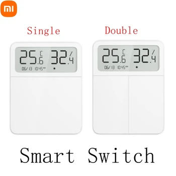 Xiaomi Mijia Smart Screen Display Переключатель температуры и влажности с одним двойным ключом управления Работа с сетчатым шлюзом Bluetooth