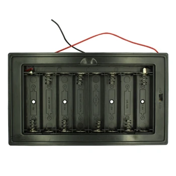 8 элементов типа АА, зажимной держатель на 12 В, батарейки типа 2А, коробка для органайзера с переключателем, черный