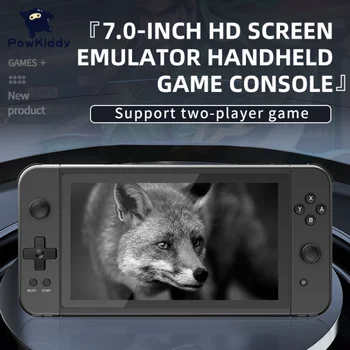 2022 Новая Портативная Игровая Консоль POWKIDDY Original X70 с Модным 7-дюймовым HD-экраном в стиле Ретро, Встроенные 6000 Игр HD 64 ГБ с Двойным захватом