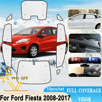 Для Ford Fiesta MK6 Аксессуары 2008 ~ 2017 Седан Хэтчбек Солнцезащитные козырьки на лобовое стекло автомобиля Солнцезащитный УФ-козырек 2009 2010 2011 2012