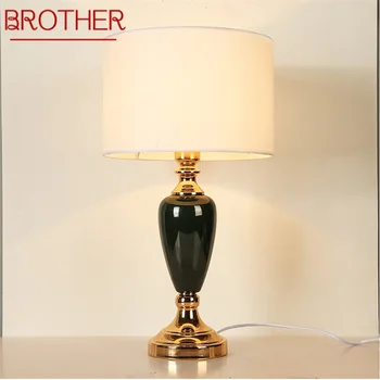Настольные лампы BROTHER Современный светодиодный роскошный дизайн, креативные керамические настольные лампы для дома, спальни