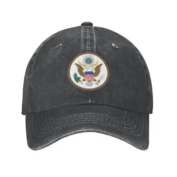 Классическая Хлопковая бейсболка Great Seal Of The United States с флагом США, женская Мужская персонализированная Регулируемая шляпа для папы на открытом воздухе