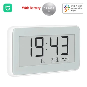 Поддержка датчика температуры и влажности Mijia Bluetooth Чернильный экран Беспроводные Умные Электрические Цифровые часы Домашний гигрометр Термометр