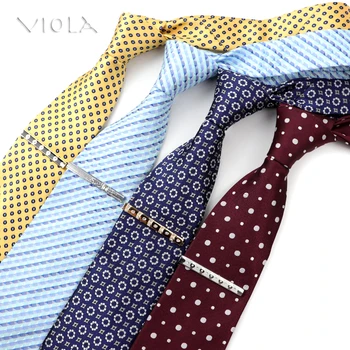 Классический набор зажимов для галстука из полиэстера 8 см, мужской галстук, деловой Свадебный банкет, вечернее платье, смокинг, Подарочный аксессуар высокого качества