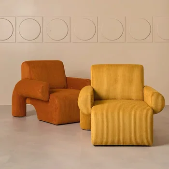 Скандинавский легкий роскошный односпальный диван, дизайнеры для небольшого дома, Креативная гостиная, Балкон, Ленивая сетка, Диван-кресло из красной овечьей шерсти