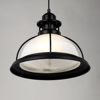 Винтажные подвесные светильники, промышленная Стеклянная подвесная лампа, Черная лампа в стиле Лофт, Ресторанный кабинет, светильники Hogar Nordico