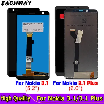 Для Nokia 3.1 ЖК-дисплей для Nokia 3.1 Дисплей Сенсорный экран Дигитайзер Сборка Ремонт Запасные части Экран для Nokia 3.1 Plus ЖК-дисплей