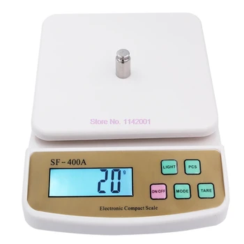 10шт SF-400A Цифровые кухонные весы Libra весом 10 кг / 1 г, электронные весы для подсчета веса SF-400A с английской кнопкой