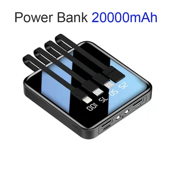 Power Bank 20000 мАч Портативное быстрое зарядное устройство для мини-телефона Внешний аккумулятор для зарядки телефона