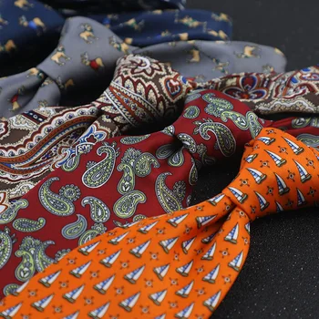 Деловые мужские галстуки с принтом 9 см, роскошный шелковый галстук ручной работы с цветочным узором Пейсли, мужской галстук для свадебной вечеринки на рабочем месте, 26 стилей