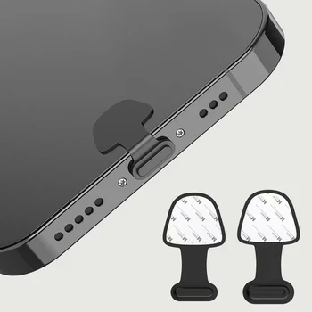Пылезащитные заглушки типа C для iPhone, защищенные от потери клеем