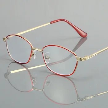 Модные женские очки для чтения в металлической оправе с защитой от синего света, высококачественные женские очки для дальнозоркости