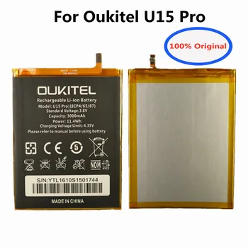 100% Новый сменный аккумулятор OUKITEL U15 Pro 3000 мАч для OUKITEL U15 Pro U15pro высокого качества Bateria