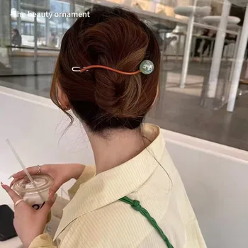 Корейский конфеты цвет леденец заколка для женщин элегантный жемчуг лягушка пряжка металлическая зажим для волос простой головной убор аксессуары для волос