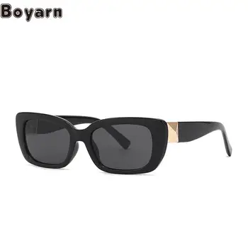 Женские солнцезащитные очки Boyarn Eyewear в современном ретро-стиле с узким желеобразным кошачьим глазом, женские солнцезащитные очки для подиума, Солнцезащитные очки