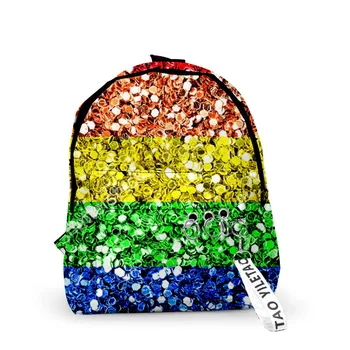 Harajuku Новинка, Классные Школьные сумки для ЛГБТ, рюкзаки для ноутбуков для мальчиков / девочек, Оксфордская водонепроницаемая цепочка для ключей с 3D-принтом, Маленькие дорожные сумки