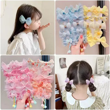 Заколки-аксессуары для волос для девочек Детские бантики-бабочки Haar Clip Pins Pince Cheveux Милые резинки Star Barette Cheveux Fille Корейский