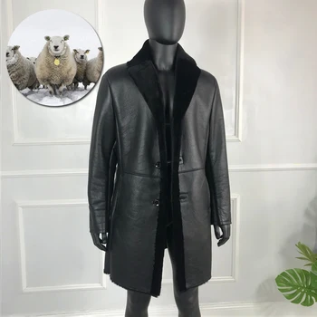 2022 Осенняя мужская кожаная куртка Пальто Классическая мода С капюшоном Теплое пальто Водонепроницаемое Высокое качество