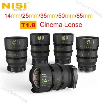 Кинообъективы Nisi ATHENA Prime 14 мм T2.4 25 мм 35 мм 50 мм 85 мм T1.9 Полнокадровый Объектив Для камер ARRI PL Canon RF Sony E Mount