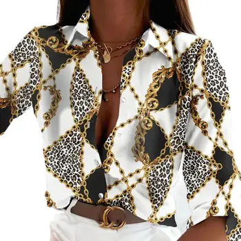 Блузка с цветочным принтом 2023, рубашка в Европе и Америке, модные женские брендовые топы на пуговицах с длинными рукавами и пуговицами, прямая поставка