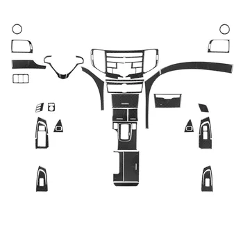 Для ACURA TSX 2009-2014 Наклейки на приборную панель центральной консоли, Полоски, Аксессуары для отделки дверей автомобиля из углеродного волокна