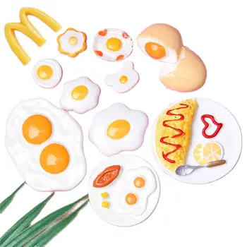 Симпатичный 3D Искусственный Магнит для яиц-пашот На холодильник Креативные Поделки из смолы Магнитные Наклейки Для детей кухонные Игровые Игрушки Украшение дома