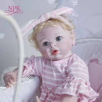 NPK новый дизайн 55 см мизинец для маленькой девочки очень реалистичная ручная роспись коллекционная возрожденная кукла bebe с ручными волосами