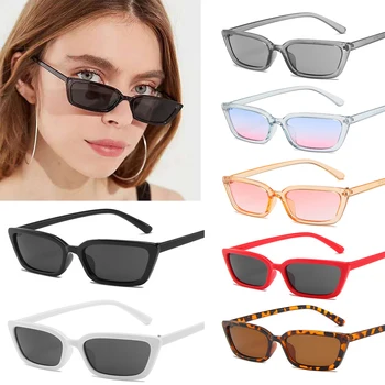 2021 Совершенно Новые Солнцезащитные очки в стиле ретро, Маленькие Винтажные Квадратные Солнцезащитные очки Для женщин с защитой от UV400, Милые Узкие Уличные очки