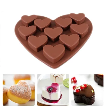 Силиконовые формы Love в форме сердца, силиконовые формы для помадки, шоколадные формы для торта, кухонные инструменты для выпечки