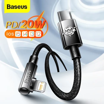 Baseus PD 20 Вт Eblow USB C Кабель Для Игры USB Type C Зарядное Устройство Кабель Для iPhone 14 13 12 Pro Max iPad Быстрая Зарядка Кабель Для Передачи Данных Провод