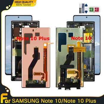 OLED Для SAMSUNG Galaxy Note 10 N970F N970 N9700 Сенсорный Экран Дигитайзер Note 10 Plus N975 N9750 Patrs LCD 100% Протестирован