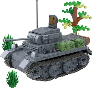 Новая военная немецкая модель второго танка L-Type 2 Второй мировой войны, серия оружия, строительные блоки, кирпичи Второй мировой войны, игрушки для детей, подарки