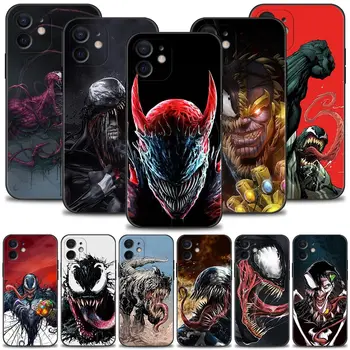 Чехол для телефона iPhone 15 14 13 12 Mini 13 12 11 Pro Max Cover X XR XS Max Capa 8 7 6S 6 Plus Силиконовый Funda Marvel Venom 2