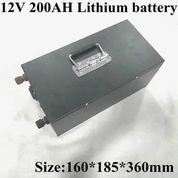 12 В 200Ah Литий-Ионный Аккумулятор Встроенный BMS для Солнечной Системы/электрическая Лодка/ система Хранения энергии/RV/солнечная Панель + зарядка